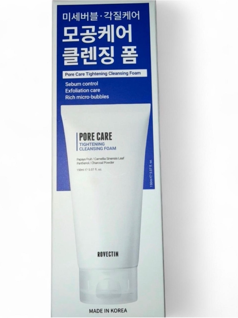 ROVECTIN Pore Care Tightening Cleansing Foam — White